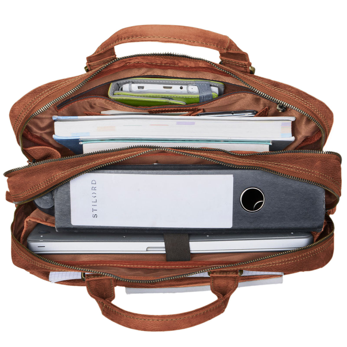 Klassische Bürotasche braun