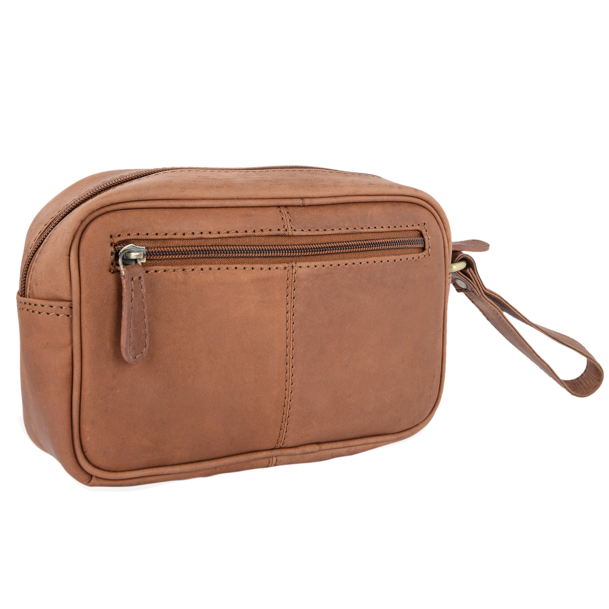 Braune Leder Handgelenktasche