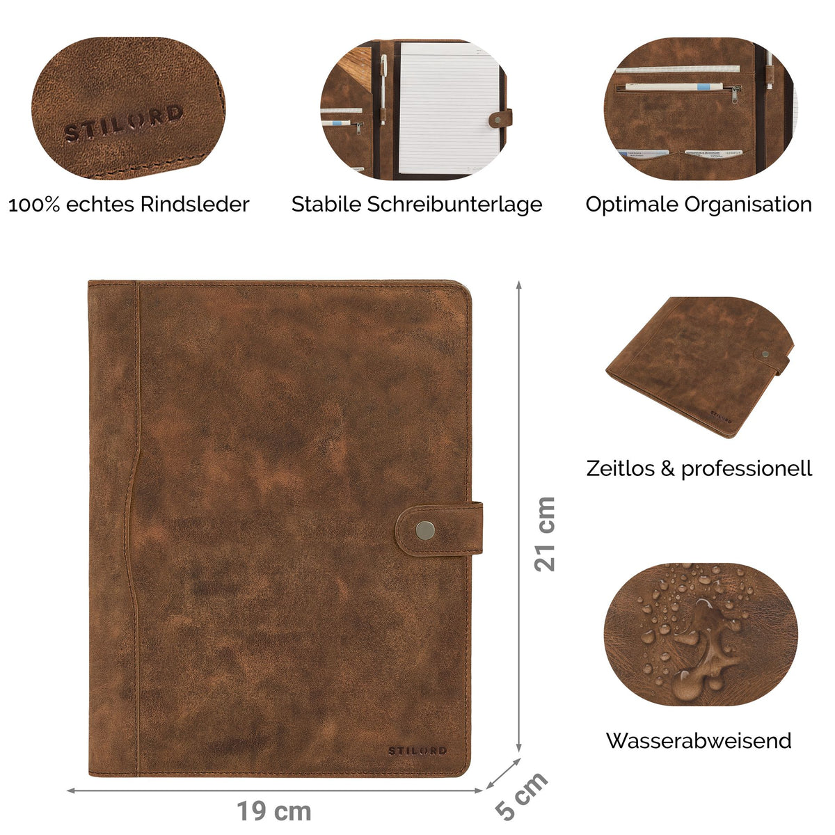 herren laptop organizer a4 braun leder