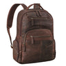 "Riccardo" Robuster Leder Laptoprucksack 18 Zoll für Herren & Damen