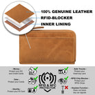 Leder Geldbörse mit RFID Schutz