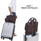 Businesstasche Leder zum Aufstecken auf Trolley