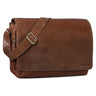 "Tom" Vintage Leder Umhängetasche mit 15 Zoll Laptopfach für Damen und Herren