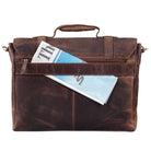 Aufsteckbare Vintage Businesstasche aus Leder