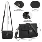 Echtleder Handtasche Damen klein schwarz