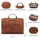 damen leder laptoptasche herren braun