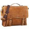 B-WARE "Alfred" Vintage Aktentasche Leder aufsteckbar 17 Zoll