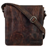 "Gerry" Kleine Leder Messenger Bag Hochformat