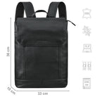 Herren Rucksack Leder schwarz