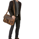 Aktentasche Schultertasche Männer echtes Leder