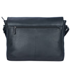 Umhängetasche Leder mit Laptopfach Notebook schwarz