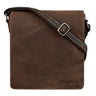 "Gerry" Kleine Leder Messenger Bag Hochformat