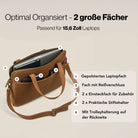 Notebooktasche Braun Echtleder Laptop Sleeve Dünne Business Umhängetasche