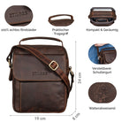 leder crossbody bag damen dunkelbraun