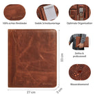echtleder dokumentenmappe a4 cognac