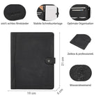 herren dokumentenmappe a4 leder schwarz