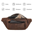 herren leder bauchtasche echtleder braun mittel