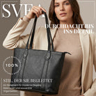 shopper echt leder handtasche damen schwarz