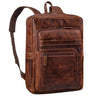 "Gilbert" Großer Leder Rucksack Herren Laptop 15 - 16 Zoll