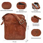 echtleder herrenhandtasche elegant cognac
