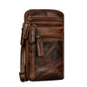 "Mikael" 3-in-1 Brusttasche Herren Leder Handytasche Gürteltasche