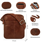 echtleder herrentasche zum umhängen braun