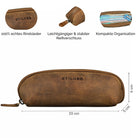 kleines etui echtleder mäppchen braun