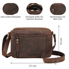 damen handtasche leder dunkelbraun boho