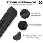 echt leder schwarzes mäppchen klein