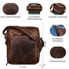 leder messenger bag klein leder dunkelbraun