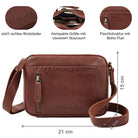 kleine schicke handtasche echtleder boho damen braun