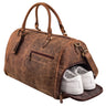 "Jermaine" Vintage Leder Reisetasche Weekender mit Schuhfach Groß